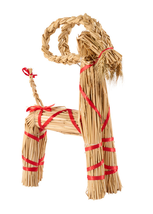 Julbock Halm 50 x 30 x 16 cm Stemning